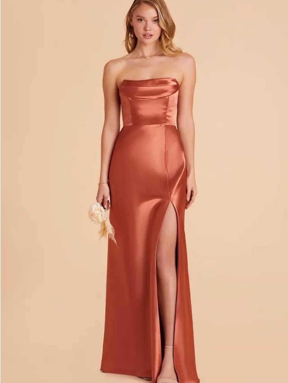 Small Birdy Grey Mia Dress Shiny
Satin Terracotta Dress